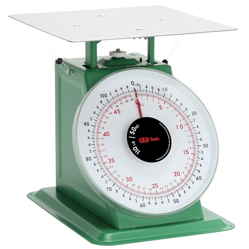 ta da 110-LBS Heavy Duty Portion-Control Mechanical Kitchen and Food Scale Industrial Dial Scale with Stainless Steel Platform - Image 1